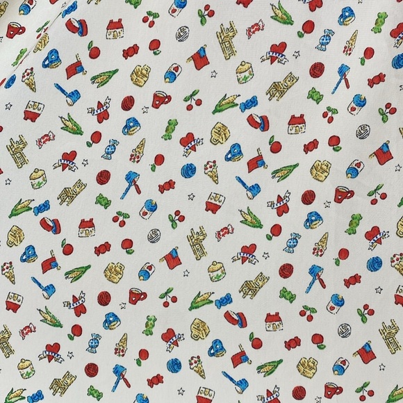 FINT Cherry Flowy A line Skirt front pockets size medium - Picture 5 of 9